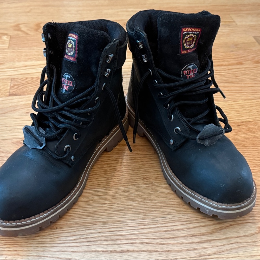 Skechers women’s Black Steel Toe Boots
